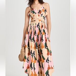 NWT FARM Rio The Kiss Multicolor Midi